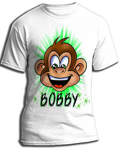LB008 custom personalized airbrush little Monkey Tee Shirt Design Yours