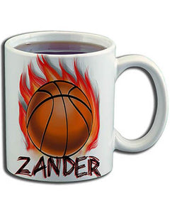 LG002 Custom Airbrush Personalized Basketball Ceramic Coffee Mug Design Yours