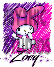 LB005 Personalized Airbrush Cartoon Rabbit Ceramic Coaster Design Yours