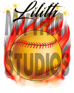 LG004 Custom Airbrush Personalized Softball License Plate Tag Design Yours