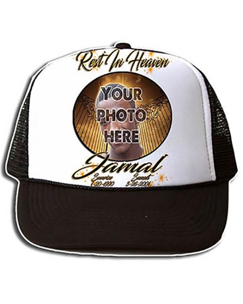 PT003 Personalized Airbrush Your Photo On a Snapback Trucker Hat Design Yours