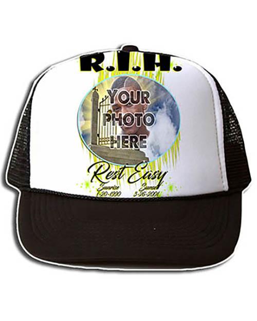 PT007 Personalized Airbrush Your Photo On a Snapback Trucker Hat Design Yours