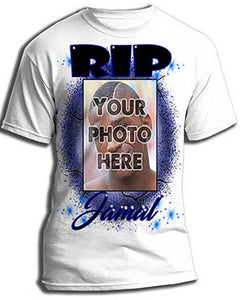 PT001 Personalized Airbrush Your Photo On a Tee Shirt Design Yours