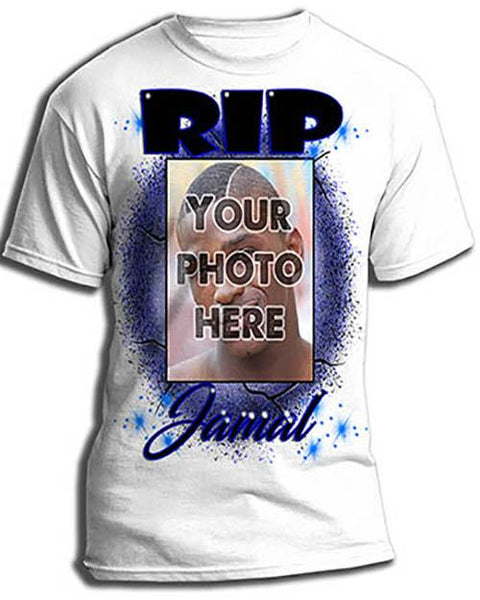 PT002 Personalized Airbrush Your Photo On a Tee Shirt Design Yours