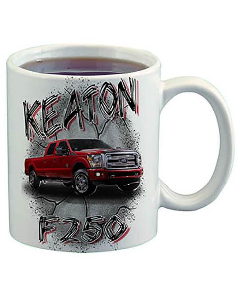 PTV001 Personalized Airbrush Your Vehicle On a Ceramic Coffee Mug Design Yours