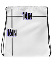 I039 Digitally Airbrush Painted Personalized Custom White Tiger Drawstring Backpack