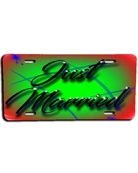 A002 Personalized Custom Airbrushed Name Writing Color  License Plate Tag Design Yours