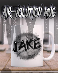A003 Personalized Airbrush Name Design Ceramic Coffee Mug Design Yours