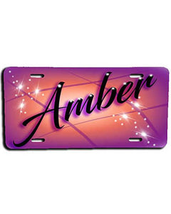 A004 Personalized Custom Airbrushed Name Writing Color Party Design Gift License Plate Tag Design Yours