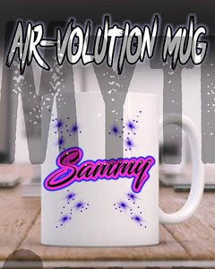A005 Personalized Airbrush Name Design Ceramic Coffee Mug Design Yours