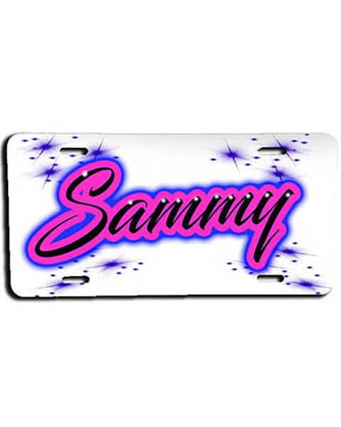 A005 Personalized Custom Airbrushed Name Writing Color Party Design Gift License Plate Tag Design Yours