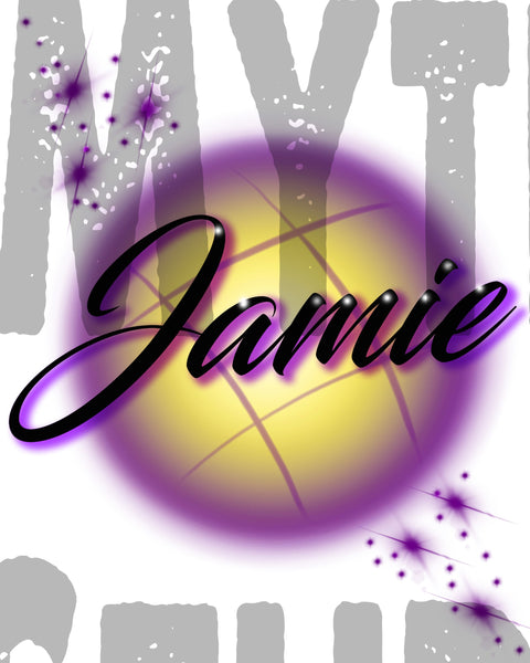 A006 Personalized Custom Airbrushed Name Writing Color Party Design Gift Shirt Design Yours