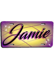 A006 Personalized Custom Airbrushed Name Writing Color Party Design Gift License Plate Tag Design Yours