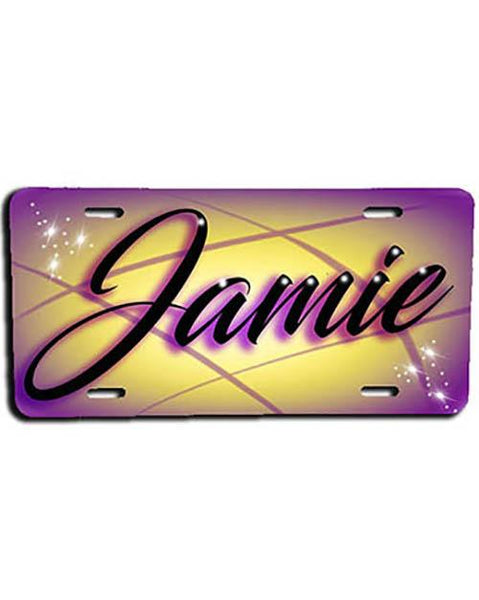 A006 Personalized Custom Airbrushed Name Writing Color Party Design Gift License Plate Tag Design Yours