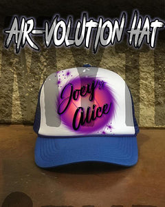 A007 Personalized Airbrush Name Design Snapback Trucker Hat Design Yours