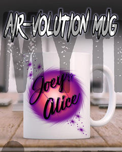 A007 Personalized Airbrush Name Design Ceramic Coffee Mug Design Yours