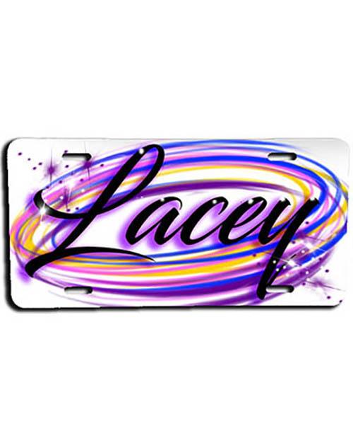 A008 Personalized Custom Airbrushed Name Writing Color Party Design Gift License Plate Tag Design Yours