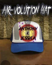 A013 Personalized Airbrush Name Design Snapback Trucker Hat Design Yours
