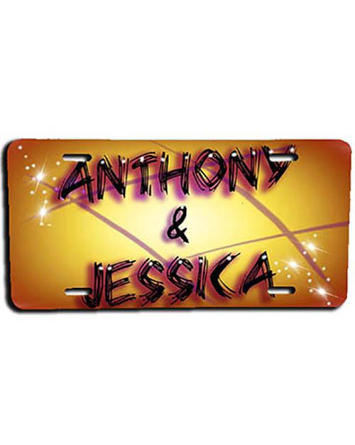 A013 Personalized Custom Airbrushed Name Writing Color Party Design Gift License Plate Tag Design Yours