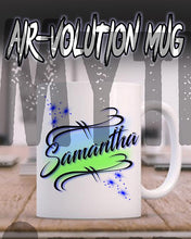 A015 Personalized Airbrush Name Design Ceramic Coffee Mug Design Yours