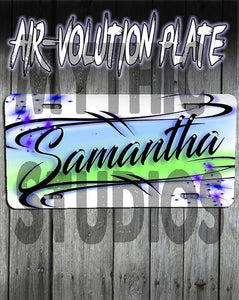 A015 Personalized Custom Airbrushed Name Writing Color Party Design Gift License Plate Tag Design Yours