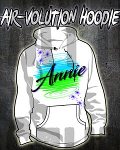 A016 Personalized Custom Airbrushed Name Writing Color Party Design Gift Hoodie Design Yours