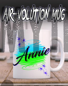 A016 Personalized Airbrush Name Design Ceramic Coffee Mug Design Yours