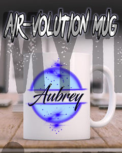 A017 Personalized Airbrush Name Design Ceramic Coffee Mug Design Yours