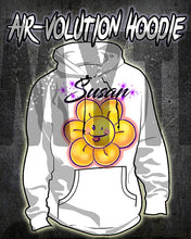 B034 custom personalized airbrush Smiley Flower Hoodie Sweatshirt Emoji Design Yours
