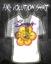 B034 custom personalized airbrush Smiley Flower Tee Shirt design Emoji Design Yours