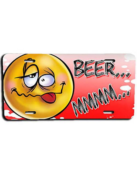 B035 Personalized Airbrush Drunk Emoji License Plate Tag Design Yours