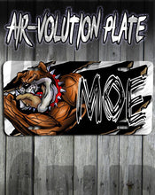 B045 Personalized Airbrush Muscle Bulldog License Plate Tag Design Yours