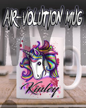 B142 Personalized Airbrush Unicorn Ceramic Coffee Mug Design Yours