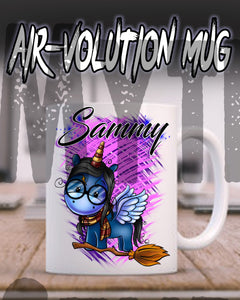 B148 Personalized Airbrush Unicorn Wizard Ceramic Coffee Mug Design Yours