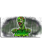 C137 Digitally Airbrush Painted Personalized Custom Zombie Battle Royale    Auto License Plate Tag
