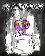 E016 custom personalized airbrush Heart Mountain sunset Scene Hoodie Sweatshirt Design Yours