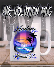 E031 Personalized Airbrush Mountain Scene Ceramic Coffee Mug Design Yours