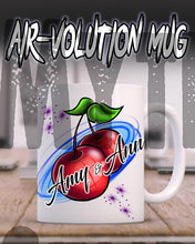 F003 Custom Airbrush Personalized Best Friend Cherries Ceramic Coffee Mug Design Yours