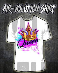 F007 Custom Airbrush Personalized Crown Tee Shirt Design Yours