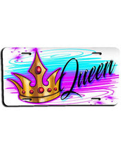 F007 Custom Airbrush Personalized Crown License Plate Tag Design Yours