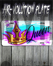 F007 Custom Airbrush Personalized Crown License Plate Tag Design Yours