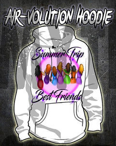 F010 Custom Airbrush Personalized Stick Figure Girls Hoodie Sweatshirt Design Yours