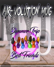 F010 Custom Airbrush Personalized Stick Figure Girls Ceramic Coffee Mug Design Yours
