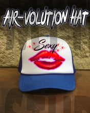 F012 Custom Airbrush Personalized Sexy Lips Snapback Trucker Hat Design Yours