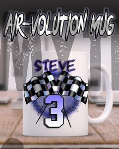 F013 Custom Airbrush Personalized Racing Ceramic Coffee Mug Design Yours