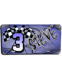 F013 Custom Airbrush Personalized Racing License Plate Tag Design Yours