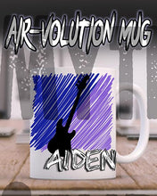F020 Custom Airbrush Personalized Guitar Ceramic Coffee Mug Design Yours