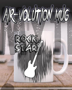 F021 Custom Airbrush Personalized Guitar Ceramic Coffee Mug Design Yours