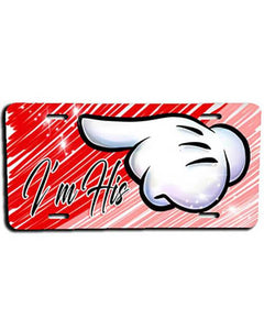 F035 Custom Airbrush Personalized Hand License Plate Tag Design Yours