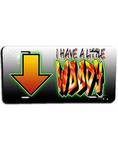 F036 Custom Airbrush Personalized Arrow License Plate Tag Design Yours